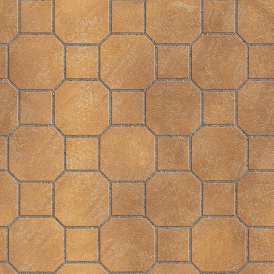 Seamless Pottery Tile Geometric Patchwork Floor Tile Sidewalk Road Ground Square Paving