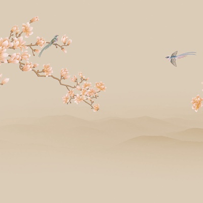 Chinese style flower and bird wallpaper