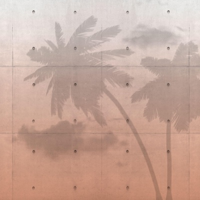 gray gradient coconut tree wallpaper