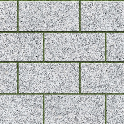 Seamless gray granite stone parquet floor tile sidewalk road ground square paving