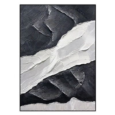 modern black and white gray decorative painting