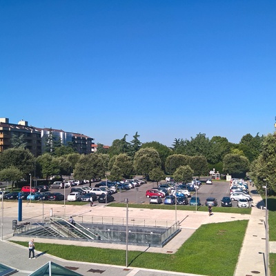 Urban highway road parking lot landscape