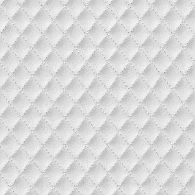 Seamless White Geometric Diamond Check Quilted Embossed Soft Leather