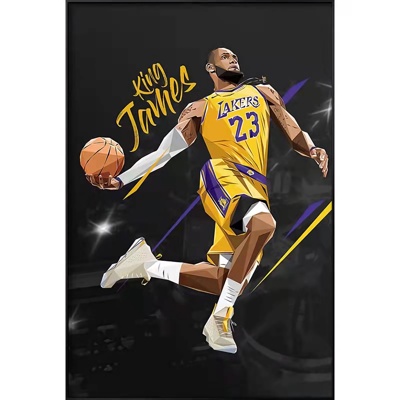 Basketball star decorative painting