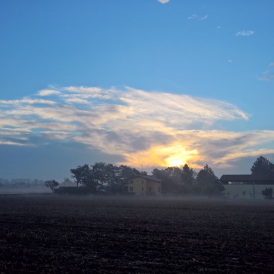 Sunrise sunset cloudy sky landscape landscape