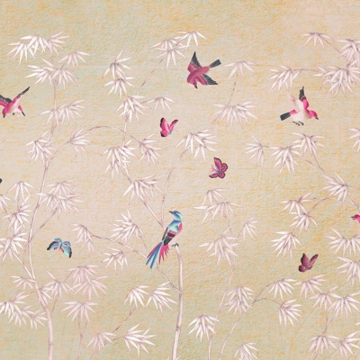 Chinese style flower and bird wallpaper