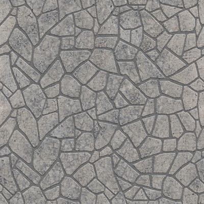 Seamless irregular mosaic slate floor tile pavement road ground square paving