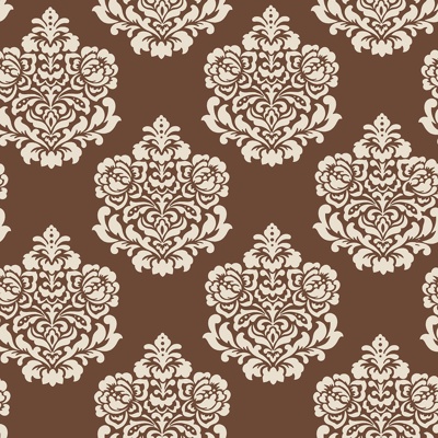 Seamless Brown European French Classical Pattern Wallpaper Wall Cloth Wall Cloth