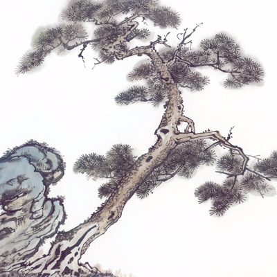 Ink Ancient Tree Decorative Painting