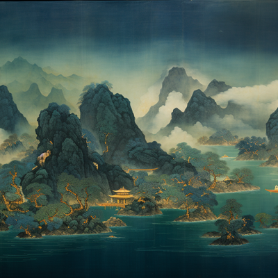 Chinese landscape background