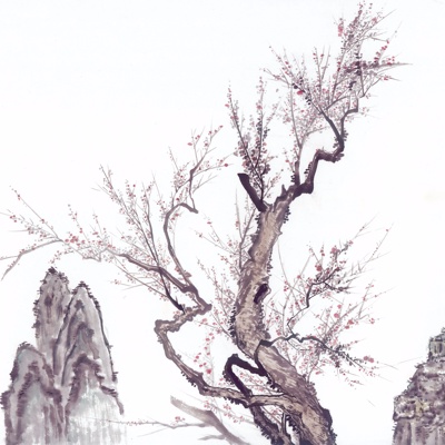 Ink Ancient Tree Decorative Painting