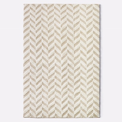 Herringbone creamy-white carpet