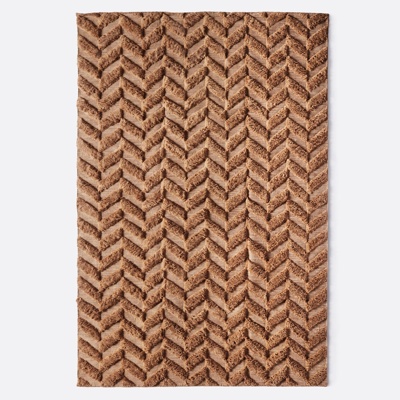 Herringbone brown carpet