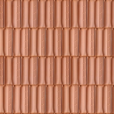 Seamless brick red villa building roof clay ceramic tiles