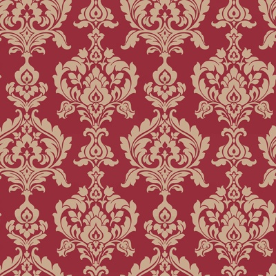 Seamless Red European French Classical Pattern Wallpaper Wall Cloth Wall Cloth