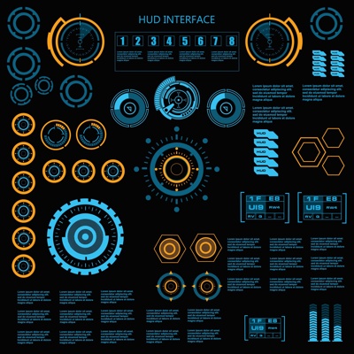 Blue technology big data technology screen