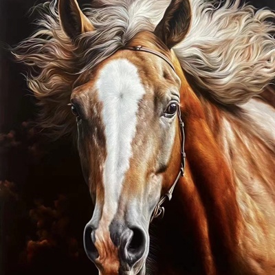 Modern Wind Horse Painting