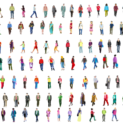 200 kinds of button-free figure display board illustration material png