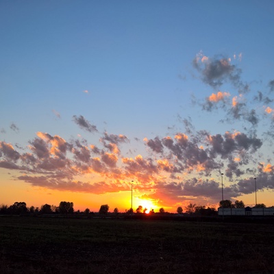 Sunrise sunset cloudy sky landscape landscape