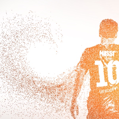 Creative No.10 athlete's back silhouette wallpaper wallpaper