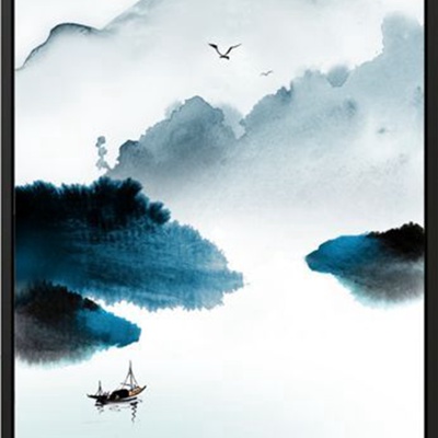 Chinese traditional painting landscape painting hanging painting mural Zen decorative painting wallpaper