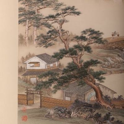 Chinese traditional painting landscape painting hanging painting mural Zen decorative painting wallpaper