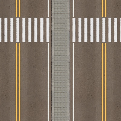 Seamless yellow two-lane highway road asphalt road ground