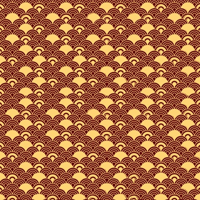 Seamless New Chinese Red Gold Fish Scale Pattern Wallpaper Wallpaper Wall Cloth