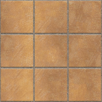 Seamless yellow terracotta tile parquet floor tile pavement road ground square paving