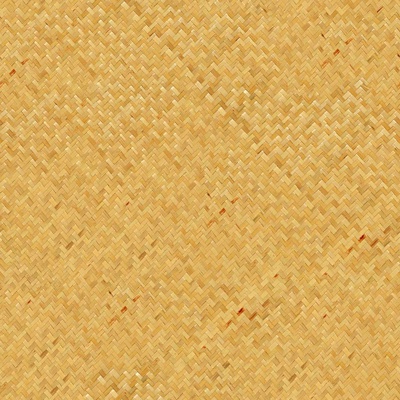 Seamless yellow straw rattan bamboo woven mat