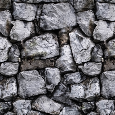 Seamless gravel stone wall