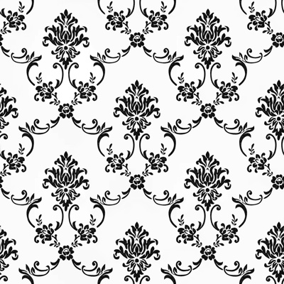 Seamless Black White European French Classical Pattern Wallpaper Wall Cloth Wall Cloth