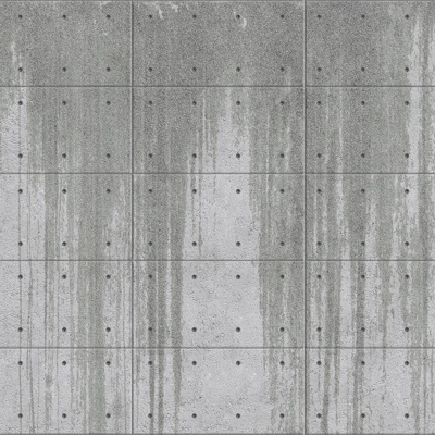 Seamless concrete cement building exterior wall