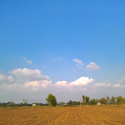 Blue Sky Country Landscape Scenery