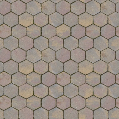 Seamless hexagonal stone parquet floor tile sidewalk road ground square paving