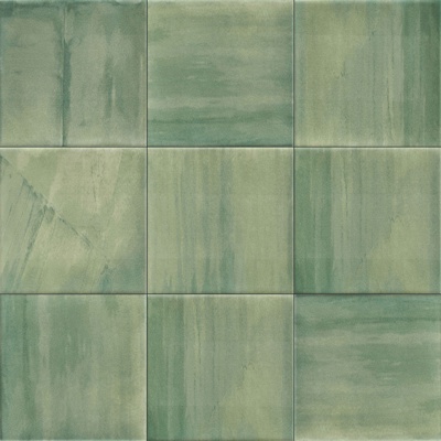 light green Oil Painting Retro Style Antique Tile