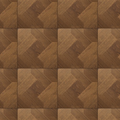 Seamless Brown Geometric Parquet Textured Wood Floor