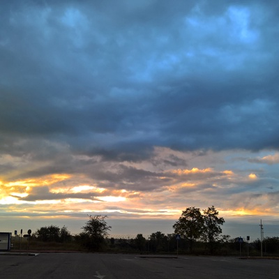 Sunrise sunset cloudy sky landscape landscape