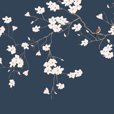 Chinese style flower and bird wallpaper