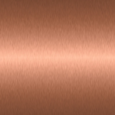 Brushed red copper metal