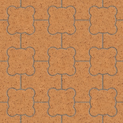 Seamless Pottery Tile Geometric Patchwork Floor Tile Sidewalk Road Ground Square Paving