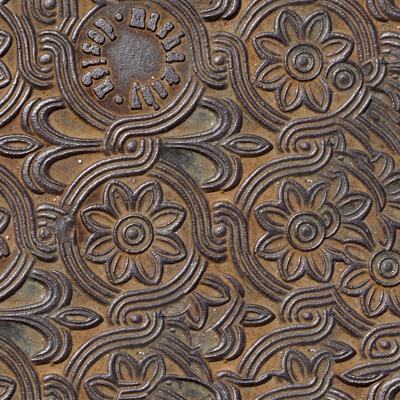 Seamless aged rusty stainless steel embossed print embossed metal plate