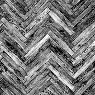 Fish bone wood floor black and white reflection