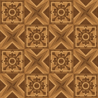 Seamless Geometric Parquet Textured Wood Floor