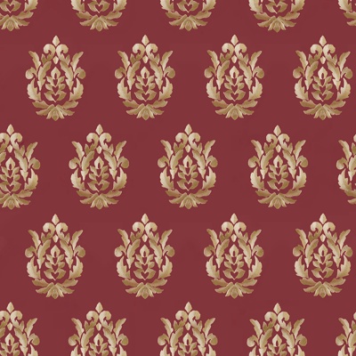 Seamless Red European French Classical Pattern Wallpaper Wall Cloth Wall Cloth