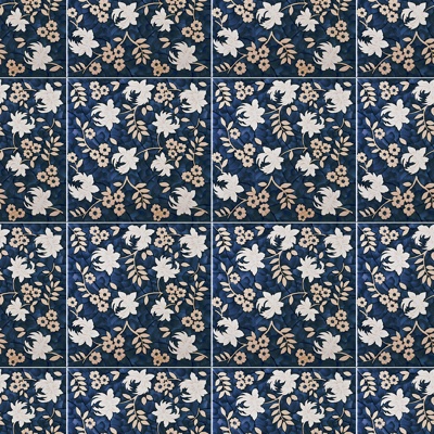 Seamless Retro Pastoral Style Marble Stone Floral Patchwork Pattern Tiles Small Tiles Antique Tiles Floor Tiles Wall Tiles