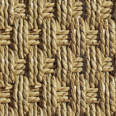 Seamless Japanese-style tea room geometric pattern straw linen sisal jute woven carpet floor mat