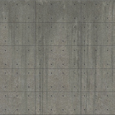 Seamless concrete cement building exterior wall