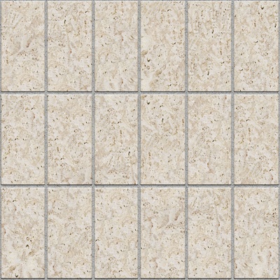 Seamless beige granite stone parquet floor tile sidewalk road ground square paving