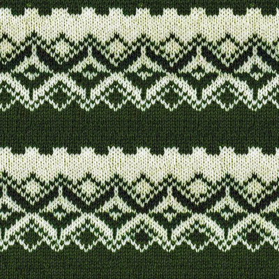 Seamless Green Wool Jacquard Knit Pattern Cloth Fabric